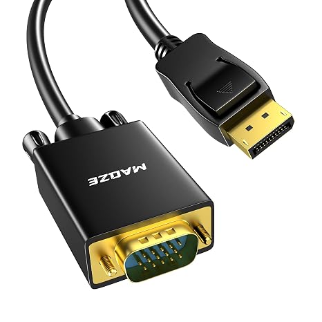 DisplayPort to VGA Cable 6.6FT, 1080P@60Hz DP Adapter for PC Monitor