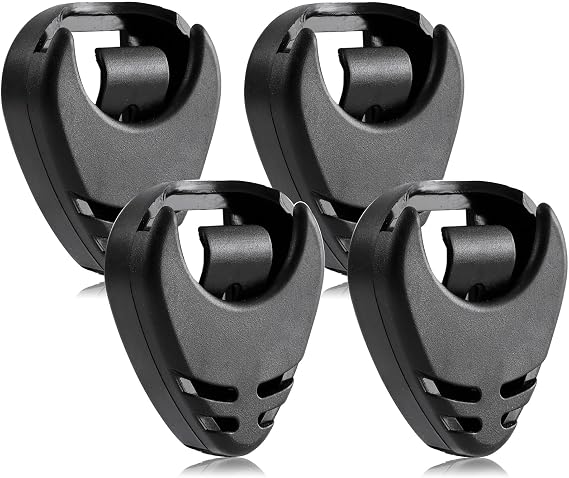 Pick Holder, Stick-on Guitar Pick Holder, Easy to Paste on the Guitar with Adhesive Back, Guitar Accessories, Convenient Picks Placement for Acoustic Guitar Bass Ukulele (4 Pack)