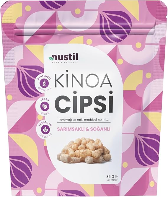Nustil Nutrition Style Kinao Cipsi Sarımsak Soğanlı 35 g