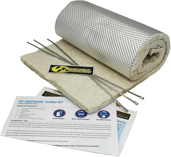 Heatshield Products 300002 HP Turbo Kit 1/2" Thick x 10" Wide x 36" Long Universal Downpipe Heat Shield kit