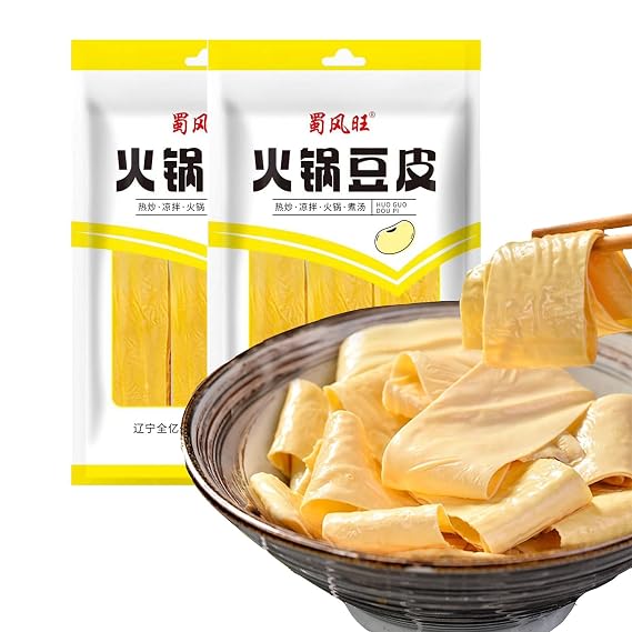 Dried Tofu Skin, 240g/8.47oz Handmade Bean Curd Sheets.