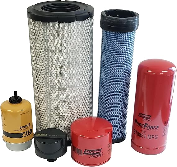 CFKIT Maintenance Filter Kit Compatible with CAT 272C,279C Skid Steer Loader