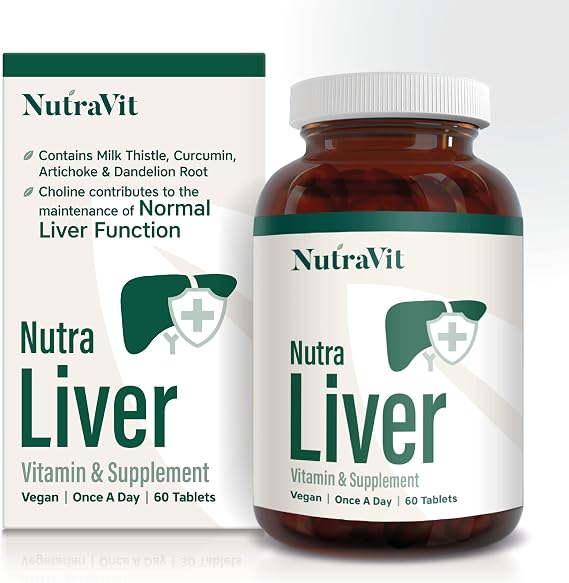 NUTRA Liver - Liver Support Vitamins - 60 Tablets | Providing a Liver, Cleanse, Detox & Repair - by NutraVit