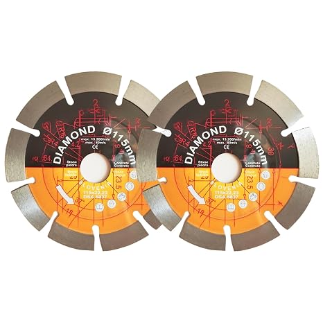 115 mm Diamond Cutting Discs,115mm Mental Cutting Discs, Tile Angle Grinder Discs, 2 Packs Cutting Wheels for Stone Wood Rock Slab Porcelain
