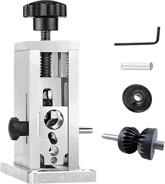 StripMeister Original & E250 Feeder Replacement, E250 Blade Replacement Kit, and Drill-Powered Wire Stripper Machine - Ultra-Grip Replacement Feeder, Manual Wire Stripping Made Easy