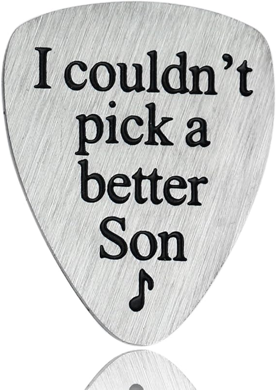 I Couldnt Pick A Better Son Guitar Pick Jewelry Gift for Son From Mom Dad Musician Gifts