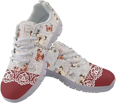 JUDENTIDOS Womens Walking Running Shoes Tennis Fashion Lace Up Athletic Sneakers Footwear