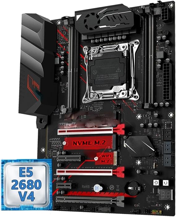 Motherboard Fit for Machinist X99 Motherboard Combo Optional Xeon E5 2680 V4 LGA 2011-3 CPU and DDR4 16GB RAM Kit ATX TPM2.0 MR9A PRO MAX USB3(Motherboard+CPU)