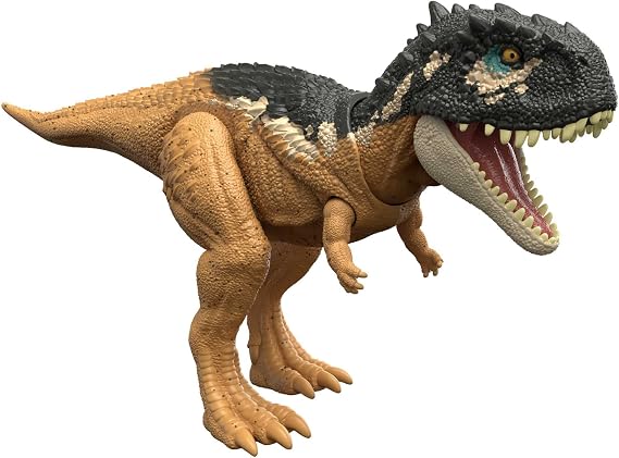Mattel Jurassic World Dominion Roar Strikers Dinosaur Action Figure with Roaring Sound & Attack Action, Skorpiovenator Dino Toy Includes Digital Play