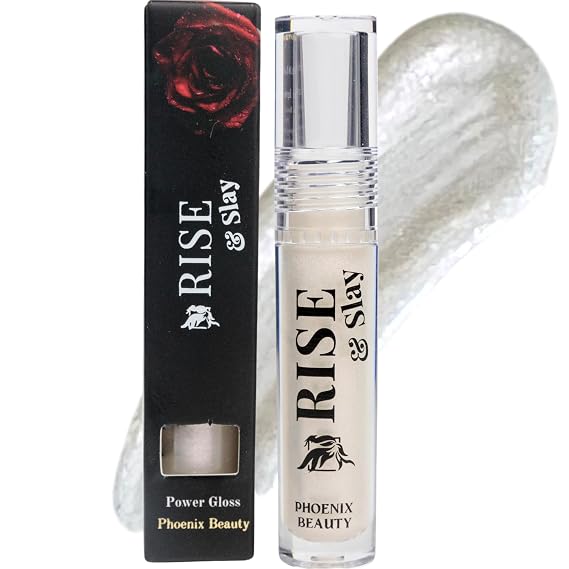 Glitter Gloss Clear Glitter Non-Sticky Lip Gloss with Hyaluronic Acid, Jojoba & Castor Oil for Sparkle, Comfort & Lightweight Hydration (Stardust)