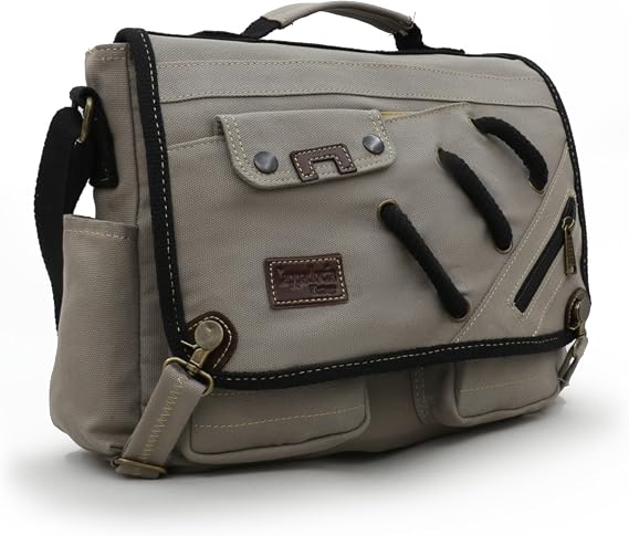 Cappadocia Vintage 4017 14" Laptop Postacı Okul Çantası Unisex Kilitli Çok Cepli Omuz Askılı Çanta