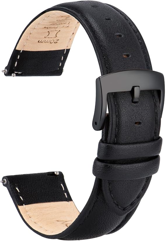 OTTOODY Leather Watch Straps Quick Release, Elegant & Soft Top Grain Genuine Leather Watch Strap for Men Women, 22mm 21mm 20mm 18mm 16mm Replacement Bands for Watch & Smartwatch