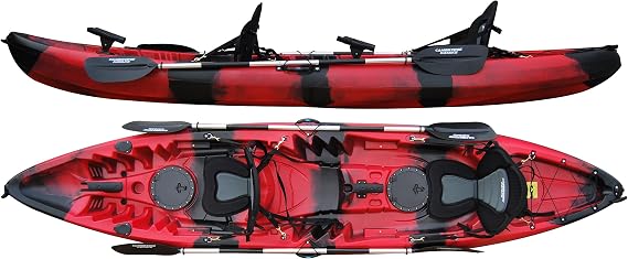 Cambridge Kayak Sunfish Double Sit On Top 2 + 1 Fishing Leisure Kayak 11 Colour Options