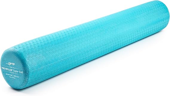 OPTP PRO-Roller Super Soft Density Foam Roller Round, Light Blue, 36"x 6" | Low density foam roller for exercise, gentle massage, and physical therapy, gentle, forgiving compression, 36" x 6" round