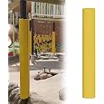 Foam Pole Protector Padding for Metal/Wood/Concrete/Cement Columns, Yellow Basketball Hoop/Round Pole Padded Covers, UV-Resistant Garage Post Pads(H 4ft,Inner Dia 4 Inch)