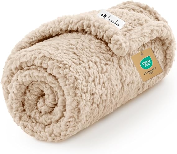 Luciphia Ultra Soft Sherpa Fleece Dog Puppy Cat Blanket for Small Pets