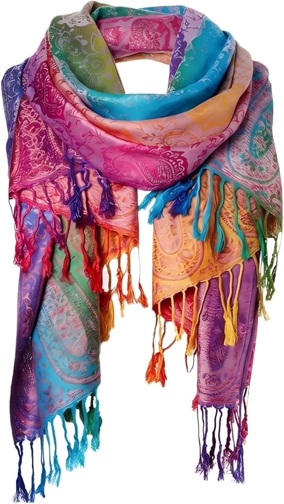 wmm Fashion Women's Silk Scarf Luxury Satin Shawl Wraps