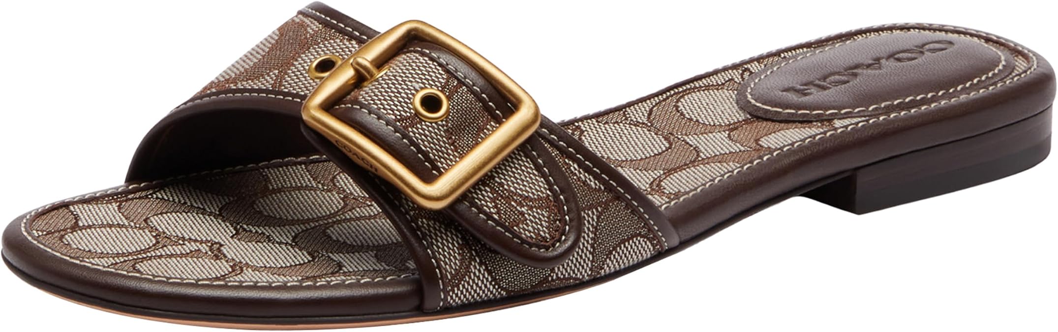 Coach Women's Margot Leather Flat Sandals | Casual Sandals