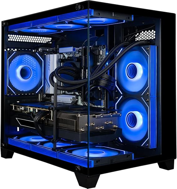 Panorama RTX 5080, 20-Core Ultra 7 265KF, 64GB DDR5 RAM, 2TB NVMe SSD, Liquid Cooled Gaming Desktop PC w/Windows 11 Pro, RGB Keyboard+Mouse, Internal Wi-Fi 6E, RJ45, 3X DP & HDMI