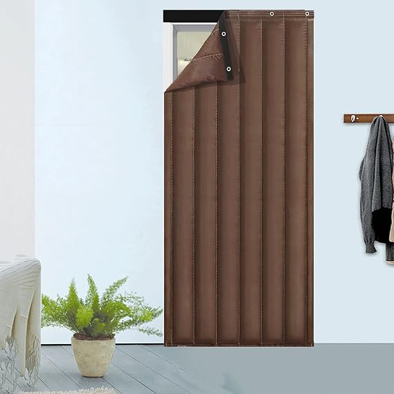 Thermal Insulated Door Curtain,Waterproof oxford fabric Door Screen,Upgraded Thick Thermal Fabric Door Cover,cold door curtain,for Air Conditioner Room, Heater Room, Living Room, Back Doors