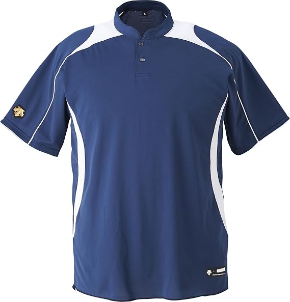 Descente Baseball T-shirt (Standing Collar 2 Button Shirt) DB-110B