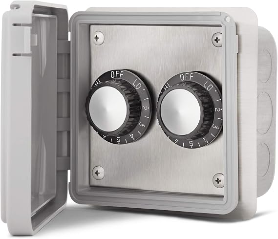 Infratech Dual INF Input Regulator, Flush Mount Control W/Weatherproof Cover, 120 Volt, 14-4115