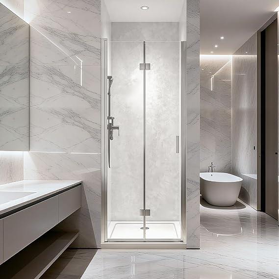 32x72 Frameless Bi-fold Pivot Shower Door