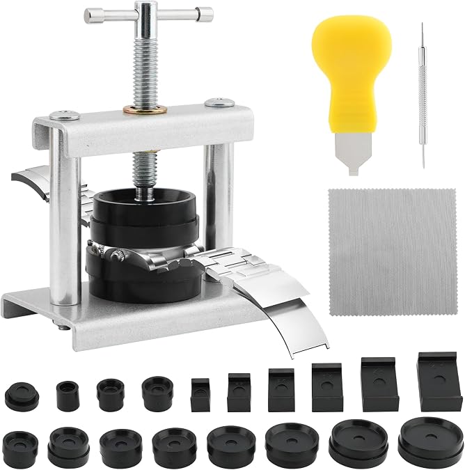 Watch Press Tool Set, 21PCS Back Case Closer for Closing The Cover, Watch Battery Replacement, Watch Opener Remover, Repair Kit for Watches with a Pry Opening