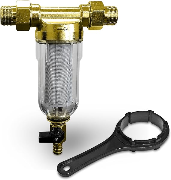 Ronaqua Reusable Whole House Spin-Down Sediment Water Filter Pre-Filter removes sediment, rust and sand from your water. 40 micron, ¾ or 1" inlet/outlet WELL-MATCHED WSP-50, HQ-180ZA-50