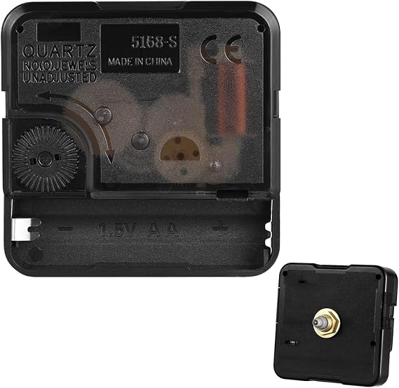 EXCEART Quartz Clock Movement Mechanism, DIY Silent Sweep Wall Clock Motor with Hands - Battery Operated Repair Kit for DIY Crafts & Replacement