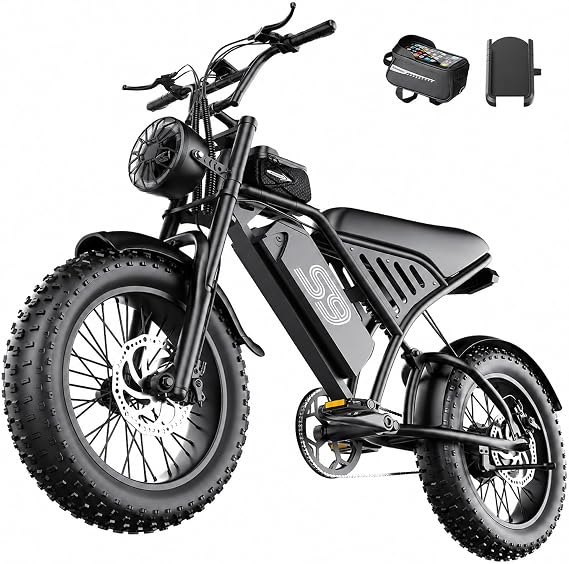 ASKGO Electric Bike for Adults Teens, 2500W Peak, 28/36 Mph & 65 Miles, 16/20" Fat Tire All-Terrain Electric Dirt Bike with 48V 20AH Removable Battery, Dual Brake Off-Road Ebike with NFC Unlock