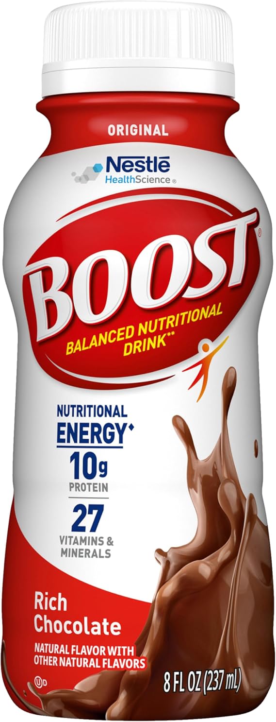 BOOST Original Nutritional Shake, Ready to Drink, Rich Chocolate, 24 Pack