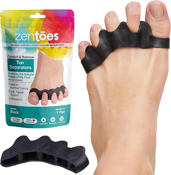 ZenToes Gel Toe Spacers & Separators for Overlapping Toes, 1 Pair