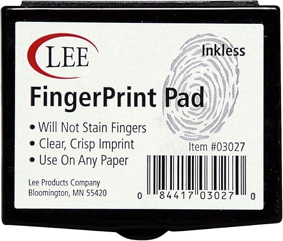 Lee Fingerprint Ink Pad, Black