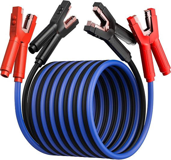Heavy Duty Jumper Cables, 0 Gauge 30 Feet 1000A Automotive Booster Cables