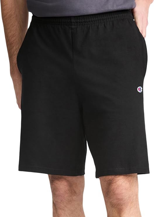 Champion Men's Lounge Shorts, Standard Fit, 9 Inch Inseam, Lightweight 100% Cotton, Available in Regular and Big & Tall