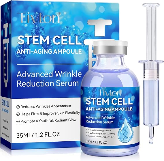 Stem Cell Serum for Face and Body, Microneedling Serum Anti-Aging Ampoule to Help Reduce the Wrinkles & Fine Lines, Lift and Firm Skin, Face Moisturising Essence to Use with and without Micro Needling