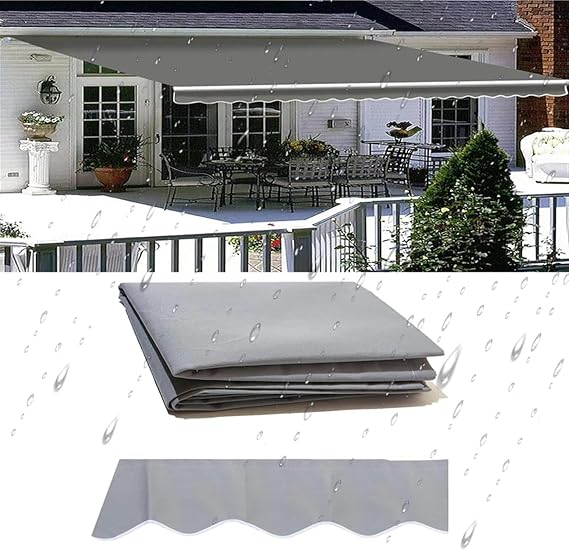 Manual/Electric RETRACTILE Awning for Patio Waterproof Waterproof Water, 22.9x11.5ft, Blue