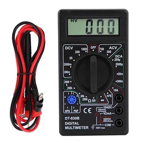 Digital Multimeter, DT-830B Multifunctional Portable LCD Digital Multimeter Amp Volt Ohm Tester Voltmeter Ohmmeter Meter for Laboratories, Factories
