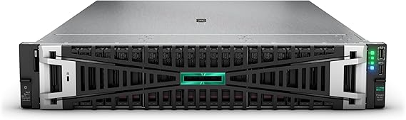 HPE Hewlett Packard Enterprise ProLiant DL380 Gen11 Rack Server w/one Intel Xeon Silver 4510 Processor, 2.4GHz 12c 1P 64GBR 8SFF MR408io 2x2.4TB HDD 2x1000W PS Smart Choice P72983-005