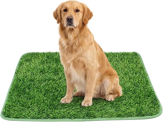 Artificial Grass Mat,Artificial Grass Outdoor Dog Toilet,46 × 58cmDog Toilet Tray,Washable Pads Dogs Potty Training Area Pet Urine Pad Lawn Decoration for Indoor Outdoor Use