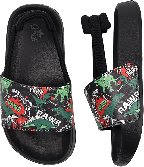Girls Flip Flops Boys Summer Slippers Kids Glitter Sliders Beach Bathroom Pool Cute Sandals Toddlers Home Shower Shoes Lightweight Non-slip Little Girls Sequins Slides for Indoor Outdoor