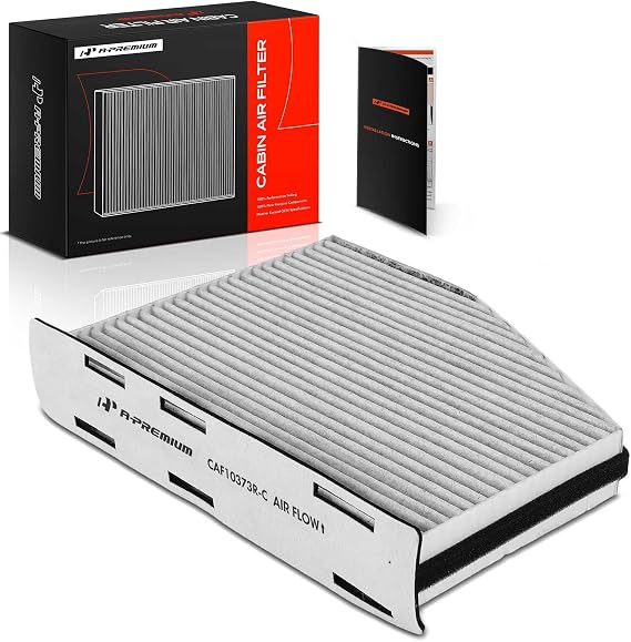 A-Premium Cabin Air Filter with Activated Carbon Compatible with Volkswagen Jetta, Passat, Golf, Tiguan, Beetle, CC, Eos, GTI, Rabbit & Audi A3 Quattro, Q3 Quattro, TT Quattro