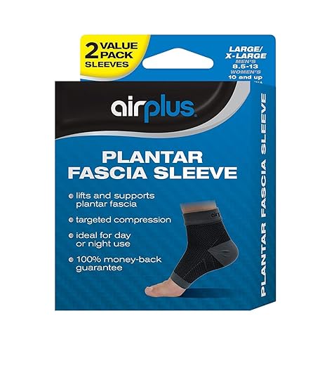 Airplus Plantar Fascia Sleeve, Men's Women's Large / Extra Large, 2 Sleeves (Pack of 2)