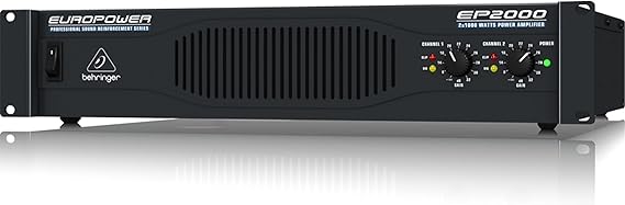 Behringer EUROPOWER EP2000 Professional 2,000-Watt Stereo Power Amplifier with ATR (Accelerated Transient Response) Technology
