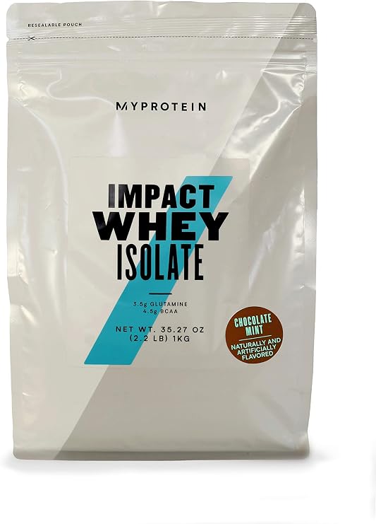 Myprotein Impact Whey Isolate Protein Powder, Chocolate Mint, 2.2 Lb (40 Servings)