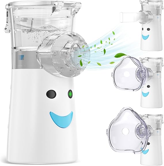 Nebuliser Machine,2 Power Supply Options Portable Nebuliser for Adults & Kids,Handled Nebulizer for Home