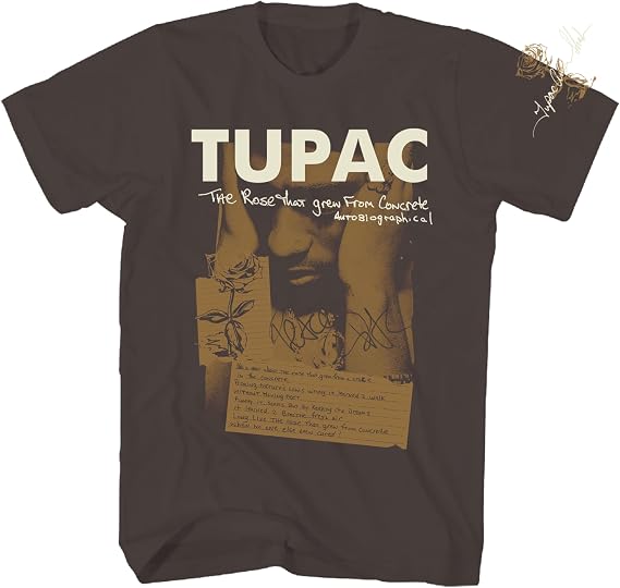 2Bhip Tupac The Rose that Grew from Concrete Autobiographical T Shirt