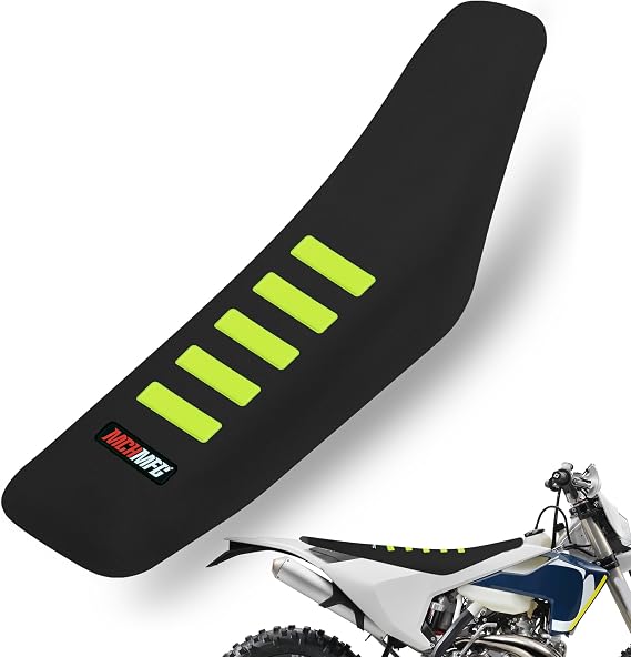 Ribbed Seat Cover for SX DRZ XCF RMZ KXF YZF 125 250 300 450 Motorcycle Dirt Bike (Black)