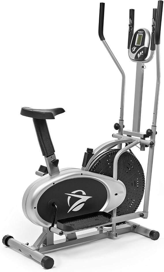 Plasma Fit Elliptical Machine Cross Trainer 2 in 1 Exercise Bike Cardio Fitness Home Gym Equipment